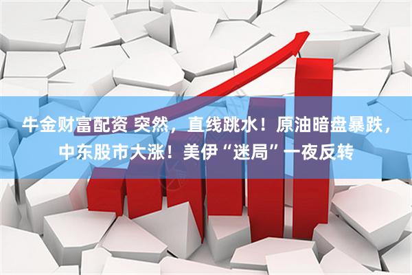 牛金财富配资 突然，直线跳水！原油暗盘暴跌，中东股市大涨！美伊“迷局”一夜反转